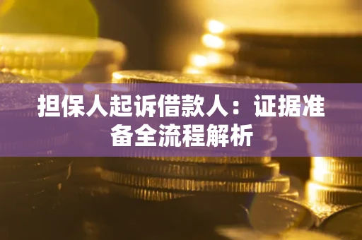 北京担保人起诉借款人：证据准备全流程解析