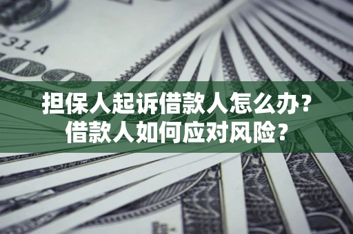 北京担保人起诉借款人怎么办？借款人如何应对风险？